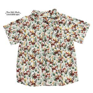 Jojo Maman Bebe Button Down Tiger Shirt